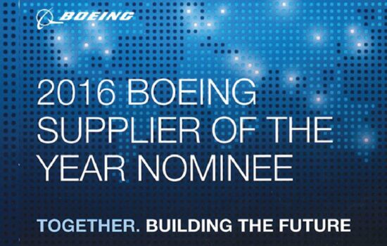 2016 Boeing Supplier of the Year Nominee Banner