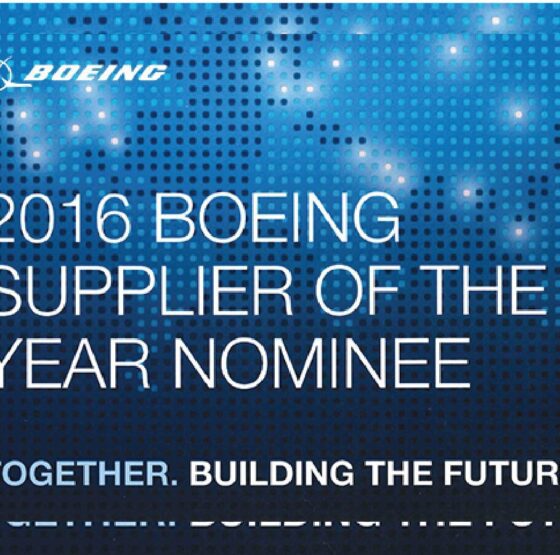 2016 Boeing Supplier of the Year Nominee Banner