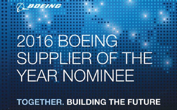 2016 Boeing Supplier of the Year Nominee Banner