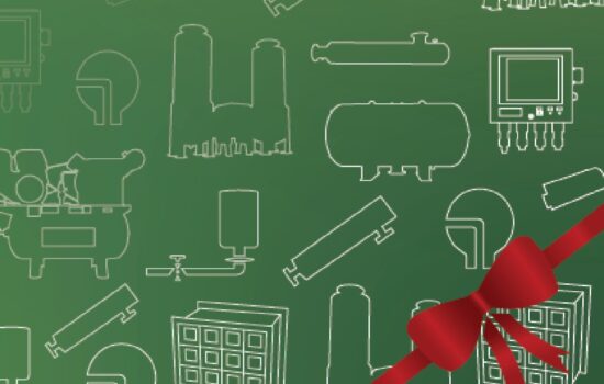 PULSCO Product Outlines on Green Background with Red Bow