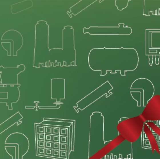 PULSCO Product Outlines on Green Background with Red Bow