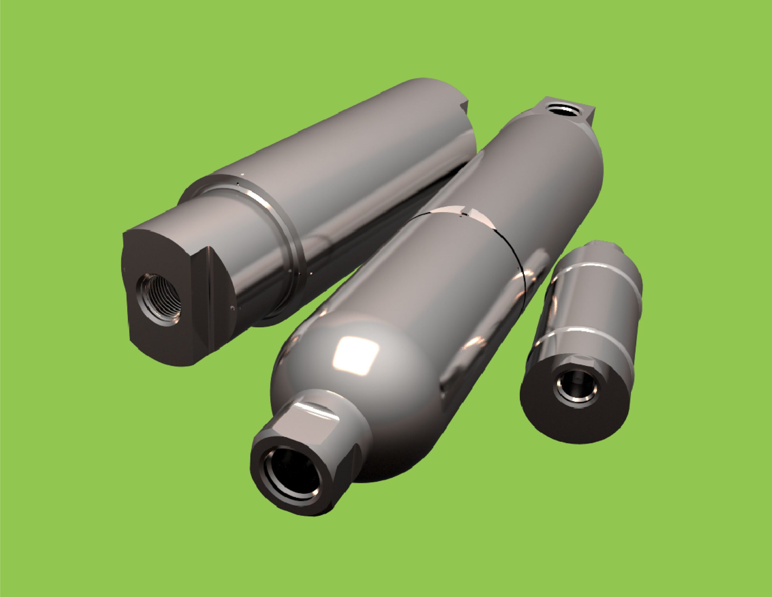 Aerospace Dampeners with Green Background