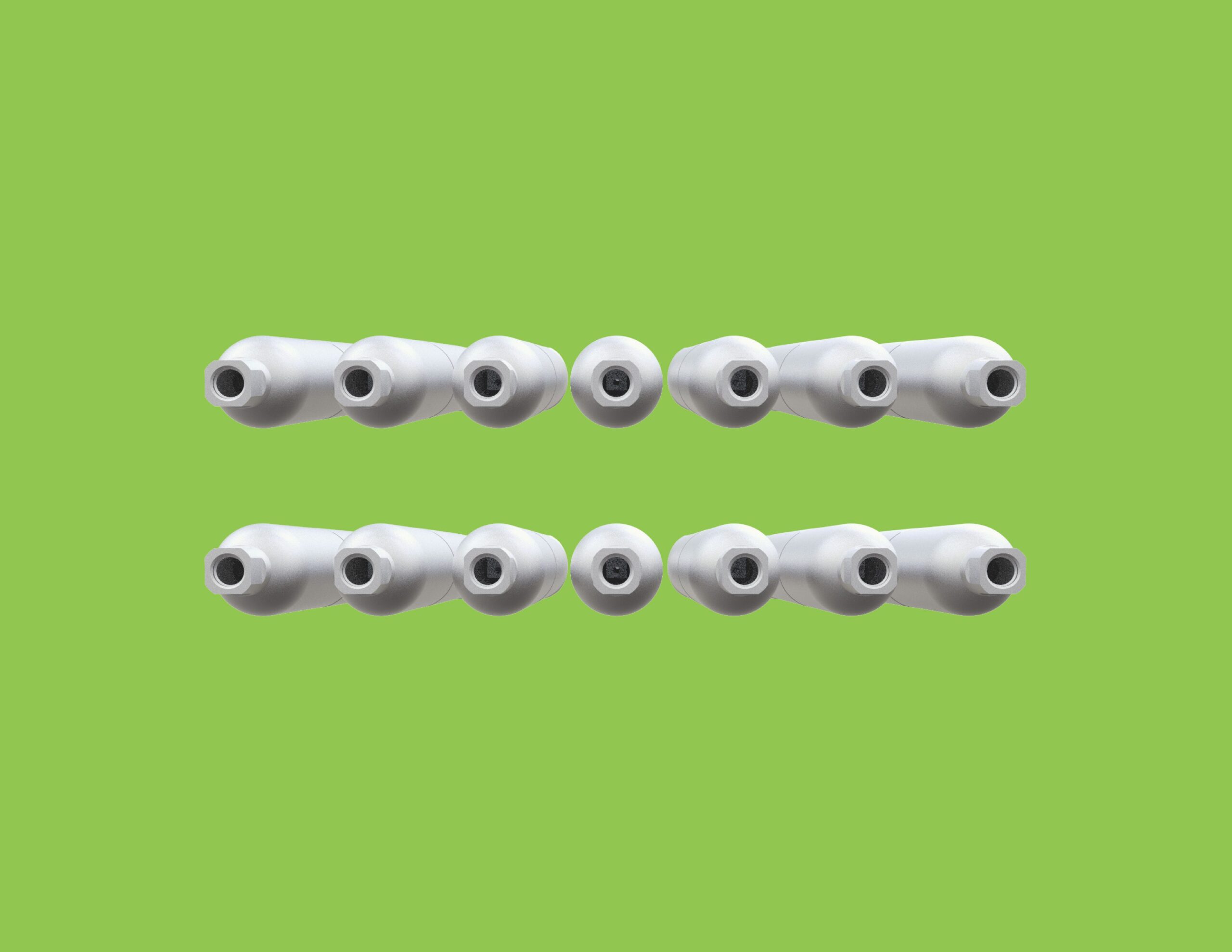 Aerospace Dampeners with Green Background