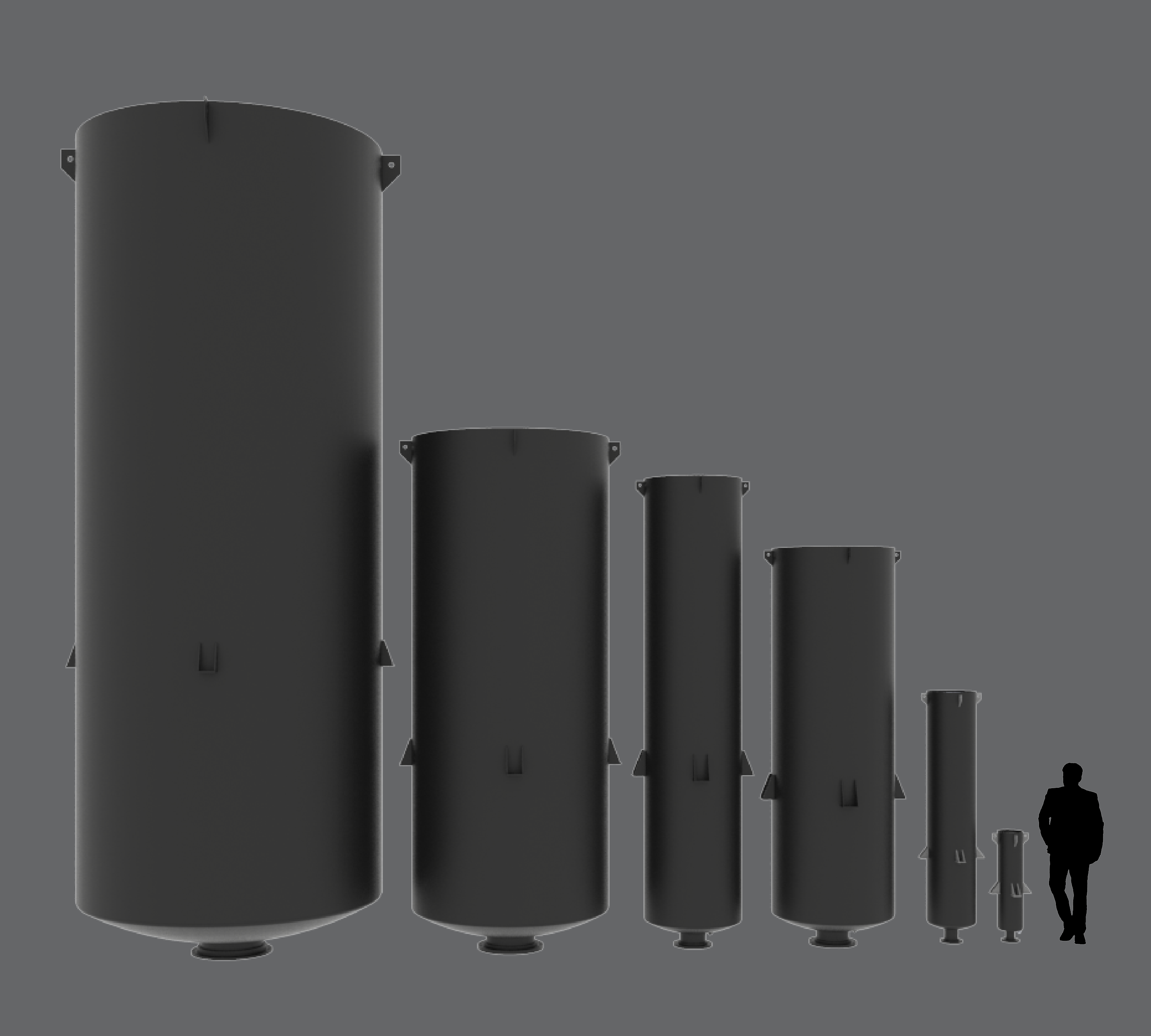 Legacy Silencer Size Comparison to Human