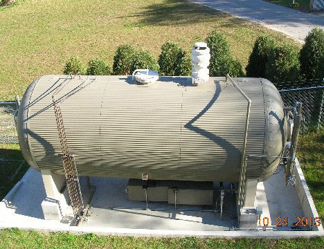 Heat Traced and Insulated Horizontal Vessel for Surge Control System - 25,000 Gallons