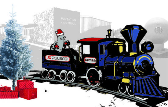 PULSCO Paul Strap on Train for the Holidays